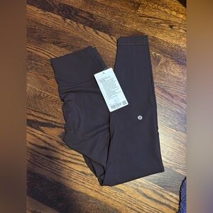 NWT Lululemon Wunder Train High-Rise 28” Tights, SEQUOIA size 8